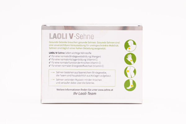 Die wissenschaftlich erforschte Formel von LAOLI® V -Sehne bietet eine sorgfältig abgestimmte Mischung von Nährstoffen, um beanspruchtem Bindegewebe optimale Unterstützung zu bieten.